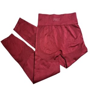 PINK Victoria's Secret Red Leggings Yoga Pants Athletic High Waisted Stretchy